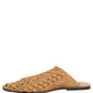 Dolce & Gabbana Beige Woven Straw Slides Sandals Flats Shoes