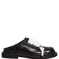 Dolce & Gabbana Brown Leather Slip On Flat Sandals Men Shoes