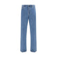 Valentino Blue Cotton Straight-Leg Jeans