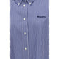 Miu Miu Blue Cotton Dress Shirt