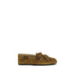 Miu Miu Beige Calf Leather Bos Taurus Slip-On Loafers