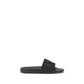 Valentino Garavani Black Rubber Flat Sandals