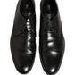 Dolce & Gabbana Black Leather Men Derby Dress Formal Shoes