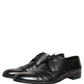 Dolce & Gabbana Black Leather Men Derby Dress Formal Shoes