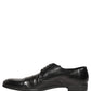Dolce & Gabbana Black Leather Men Derby Dress Formal Shoes