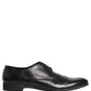 Dolce & Gabbana Black Leather Men Derby Dress Formal Shoes