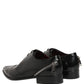 Dolce & Gabbana Black Leather Men Derby Dress Formal Shoes