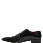 Dolce & Gabbana Black Leather Men Derby Dress Formal Shoes