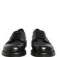 Dolce & Gabbana Black Leather Lace Up Derby Dress Men Shoes