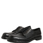 Dolce & Gabbana Black Leather Lace Up Derby Dress Men Shoes