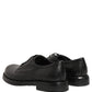 Dolce & Gabbana Black Leather Lace Up Derby Dress Men Shoes