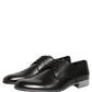 Dolce & Gabbana Dress Black Leather Lace Up Derby Men Shoes