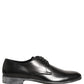 Dolce & Gabbana Dress Black Leather Lace Up Derby Men Shoes