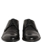 Dolce & Gabbana Dress Black Leather Lace Up Derby Shoes