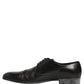 Dolce & Gabbana Dress Black Leather Lace Up Derby Shoes