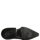 Dolce & Gabbana Dress Shiny Black Slip On Plastic Dress Shoes