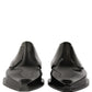 Dolce & Gabbana Dress Shiny Black Slip On Plastic Dress Shoes