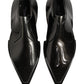 Dolce & Gabbana Dress Shiny Black Slip On Plastic Dress Shoes