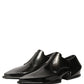 Dolce & Gabbana Dress Shiny Black Slip On Plastic Dress Shoes