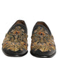 Dolce & Gabbana Black Velvet Embellished Dress Loafers Shoes