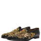 Dolce & Gabbana Black Velvet Embellished Dress Loafers Shoes