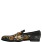 Dolce & Gabbana Black Velvet Embellished Dress Loafers Shoes