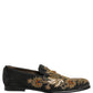 Dolce & Gabbana Black Velvet Embellished Dress Loafers Shoes