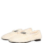 Dolce & Gabbana White Fur Shearling Men Dress Loafers Shoes