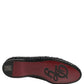 Dolce & Gabbana Black Woven Raffia Slip On Loafers Shoes