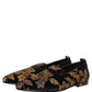 Dolce & Gabbana Black Floral Jacquard Dress Loafers Shoes