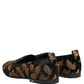 Dolce & Gabbana Black Floral Jacquard Dress Loafers Shoes