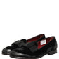 Dolce & Gabbana Black Velvet Loafers Formal Men Dress Shoes