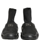 Dolce & Gabbana Black Slip On Wave Socks Men Sneakers Shoes