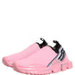 Dolce & Gabbana Pink Slip On Low Top Sorrento Sneakers Shoes
