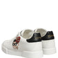 Dolce & Gabbana White Patch Calfskin Nappa Portofino Sneakers Shoes