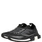 Dolce & Gabbana Black White Sorrento Slip-On Logo Sneakers Shoes