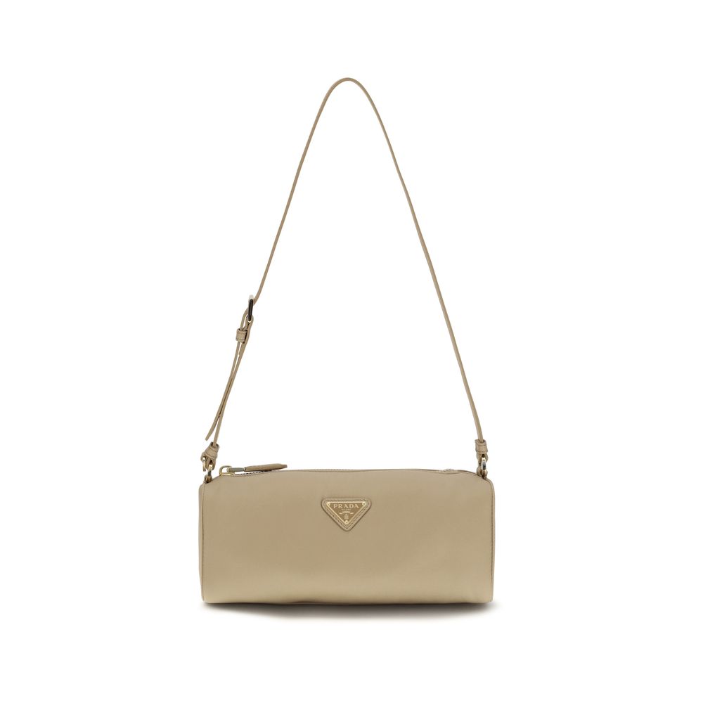 Prada Beige Nylon Shoulder Bag