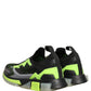 Dolce & Gabbana Black Green Sorrento Low Top Sneakers Shoes
