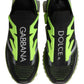 Dolce & Gabbana Black Green Sorrento Low Top Sneakers Shoes
