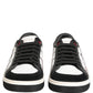 Dolce & Gabbana White Black DG Logo King Patch Low-Top Sneaker Shoes