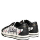 Dolce & Gabbana White Black DG Logo King Patch Low-Top Sneaker Shoes
