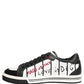 Dolce & Gabbana White Black DG Logo King Patch Low-Top Sneaker Shoes