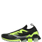 Dolce & Gabbana Black Green Sorrento Low Top Sneakers Shoes