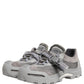 Dolce & Gabbana Gray Airmaster Panelled Low Top Men Sneakers Shoes