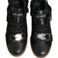 Dolce & Gabbana Black Leather Low Trainers Men Sneakers Shoes