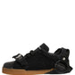 Dolce & Gabbana Black Leather Low Trainers Men Sneakers Shoes
