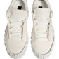 Dolce & Gabbana White Leather Low Top Lace Up Sneakers Shoes
