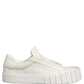 Dolce & Gabbana White Leather Low Top Lace Up Sneakers Shoes