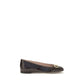 Valentino Garavani Brown Calf Leather Bos Taurus Ballet Flats
