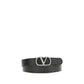 Valentino Garavani Black Calf Leather Bos Taurus Regular Belt